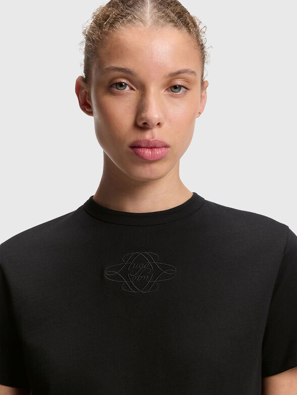 Cotton T-shirt with an embroidered logo - 4
