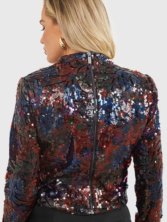 JASMINE blouse with floral motifs and sequins - 4