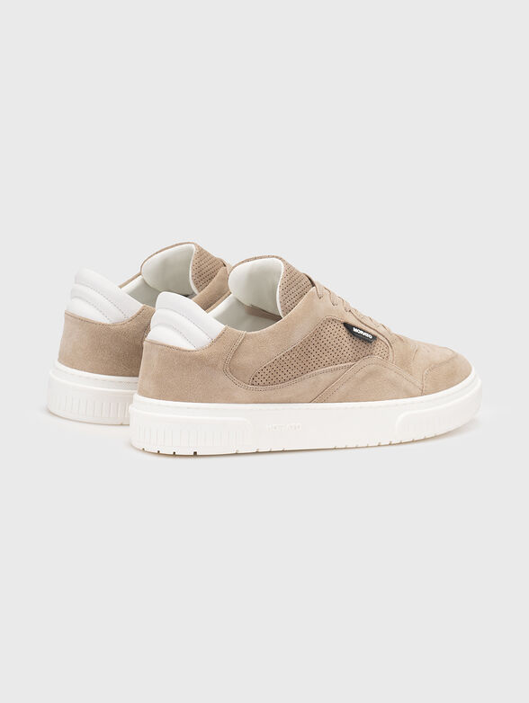 Suede sports shoes with logo - 3