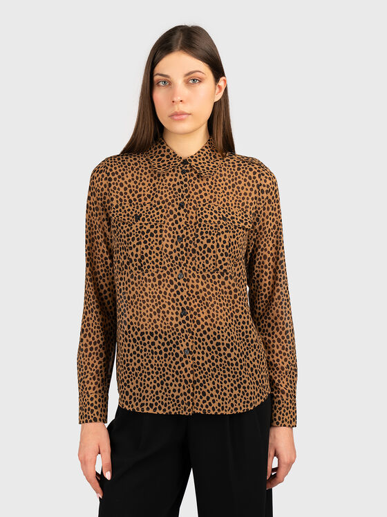 Long sleeve shirt with animal print - 1