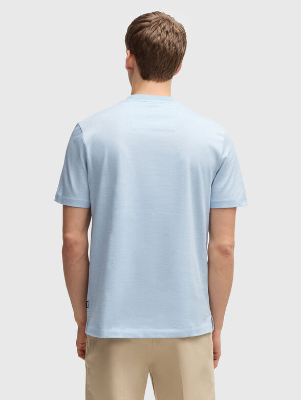 Cotton T-shirt with oval neckline - 3