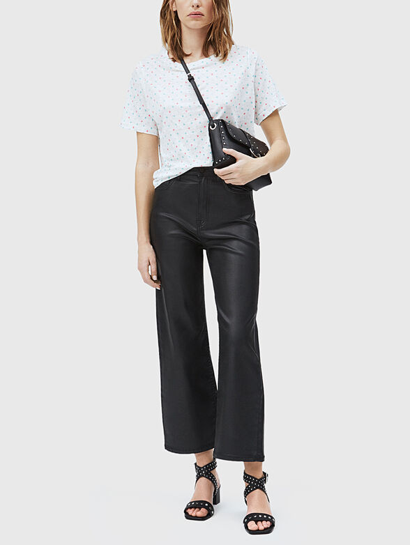 DENISE Linen T-shirt with dotted print - 2