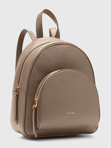 Beige leather backpack - 3