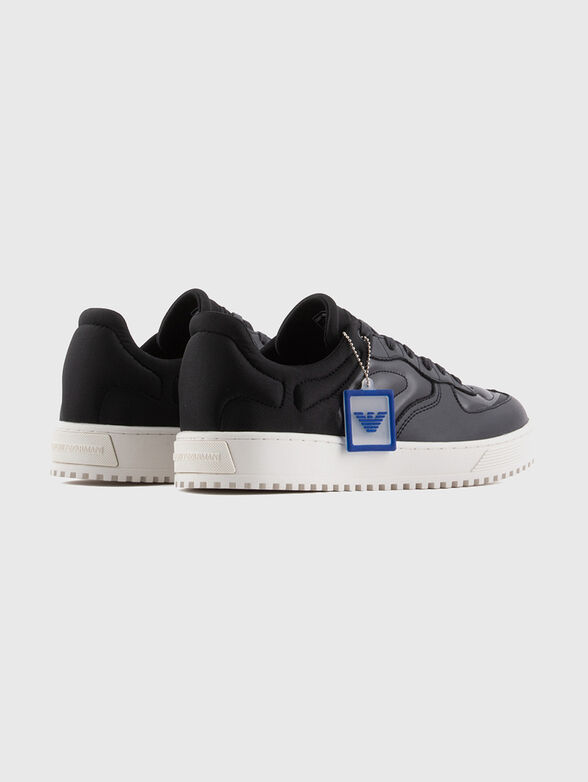 Black leather sneakers - 3