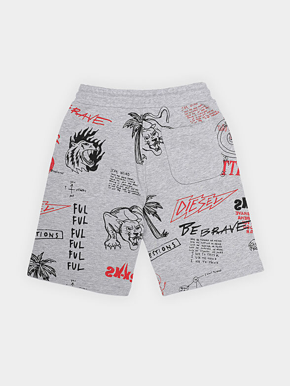 Cotton shorts with print - 2