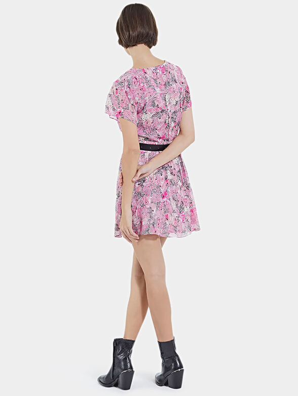 Short dress with floral print - 4
