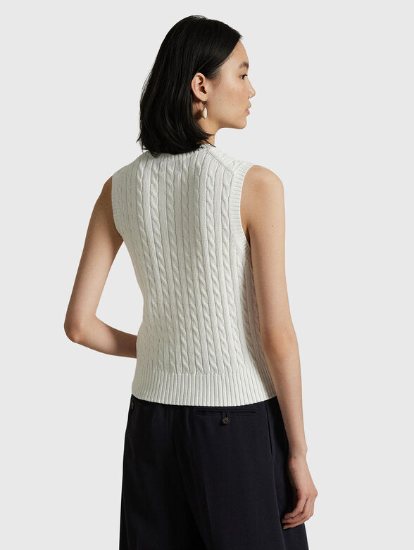 Cotton sleeveless sweater - 3