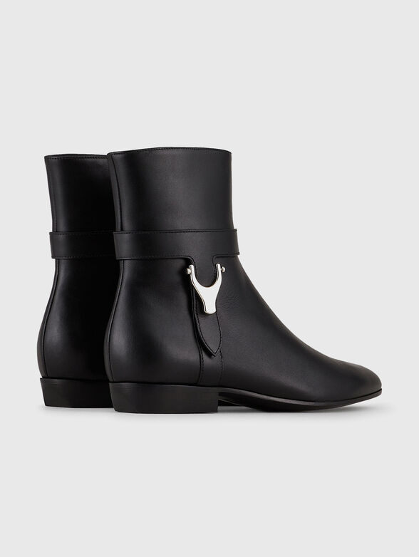Leather boots with logo detail - 3