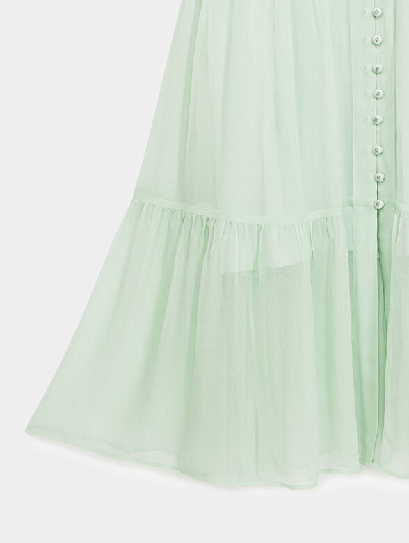 Long mint green dress - 3