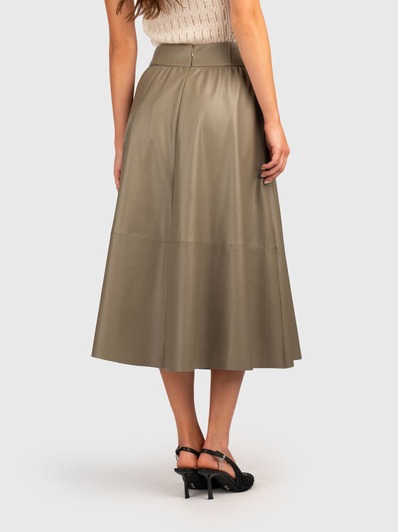 Faux leather midi skirt - 2