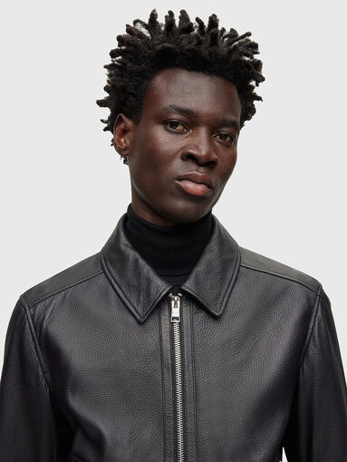 Black leather jacket - 5