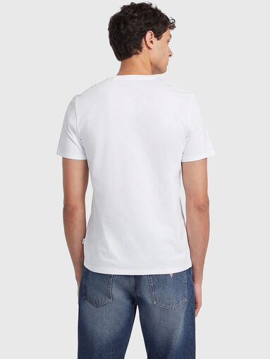 Navy blue T-shirt with logo inscription - 3