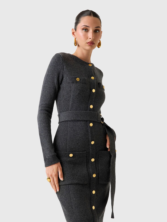 Cashmere blend mini dress - 4