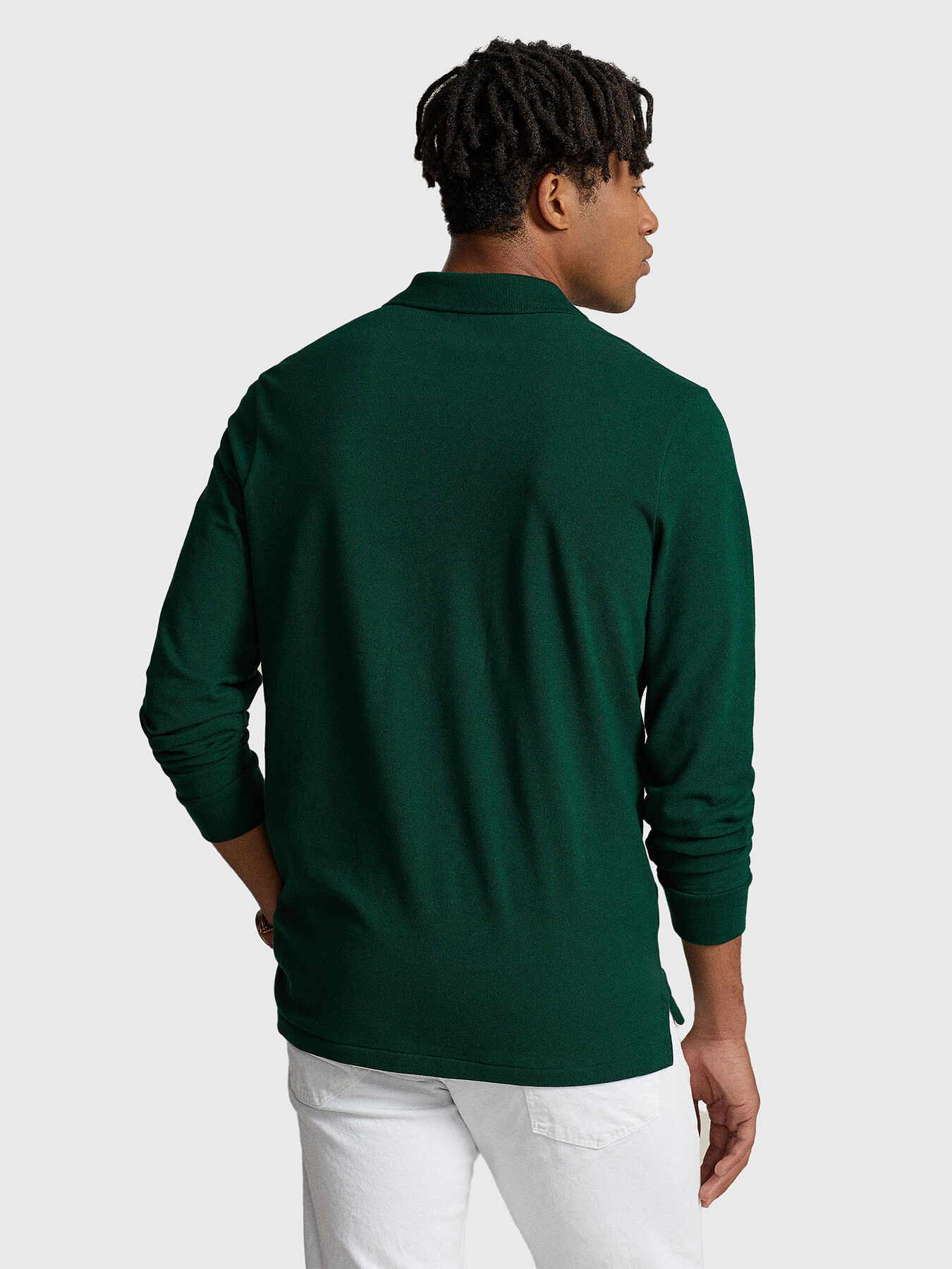 Polo-shirt with long sleeves and embroidered logo brand POLO