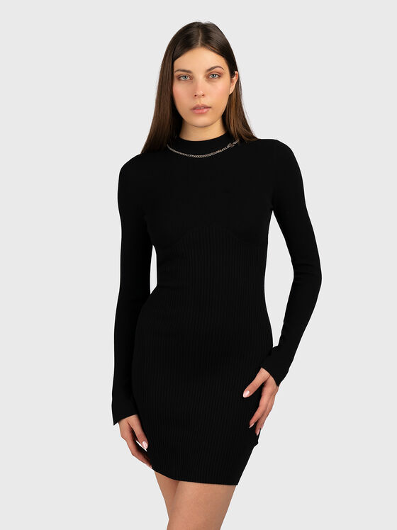 SONELY mini dress with long sleeves and accent logo - 1