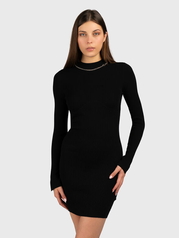 SONELY mini dress with long sleeves and accent logo - 1