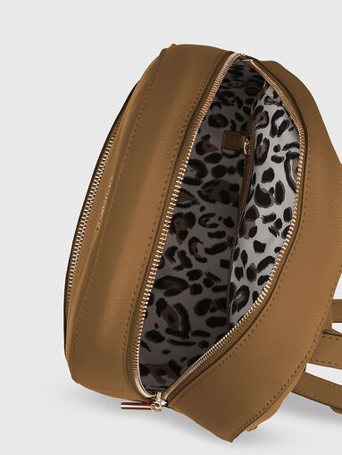 Beige backpack with mini logo  - 5