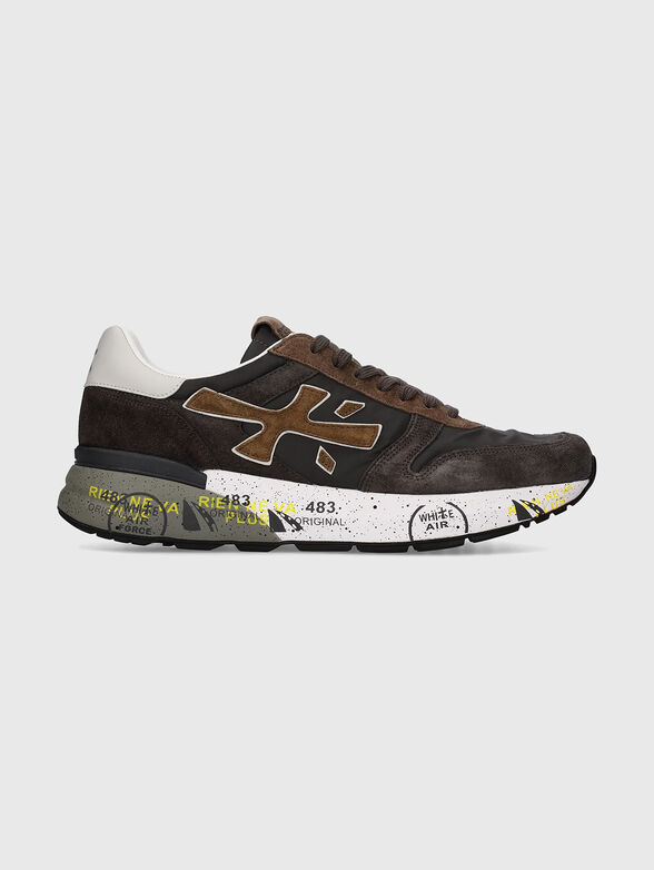 Sneakers with a contrasting logo - 1