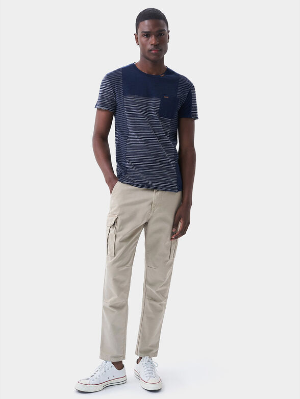 T-shirt with striped blue print - 2