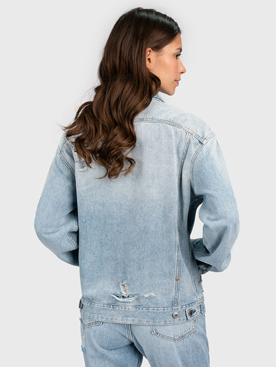 Denim jacket with worn-out effect - 3