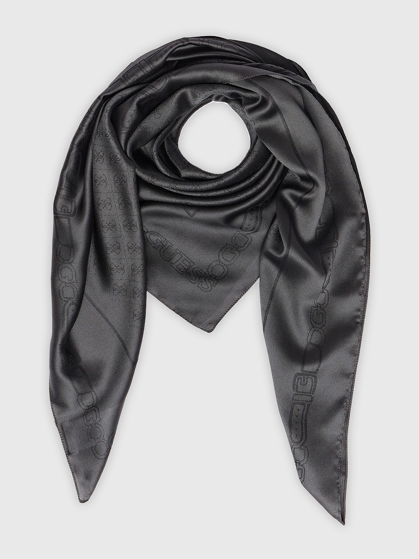 スカーフ SYMBOLE PRINT SCARF ELAINE GOLD - Vintage Printed Scarf - 50