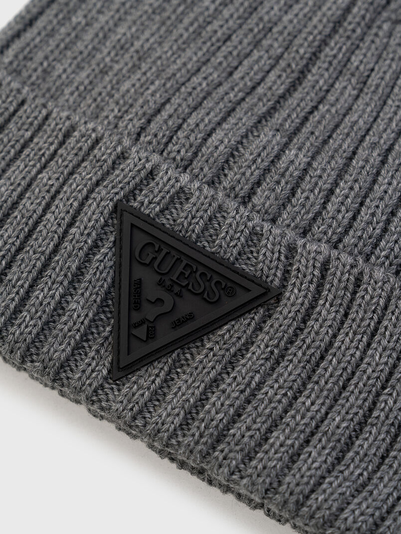 Knitted hat from wool blend - 3