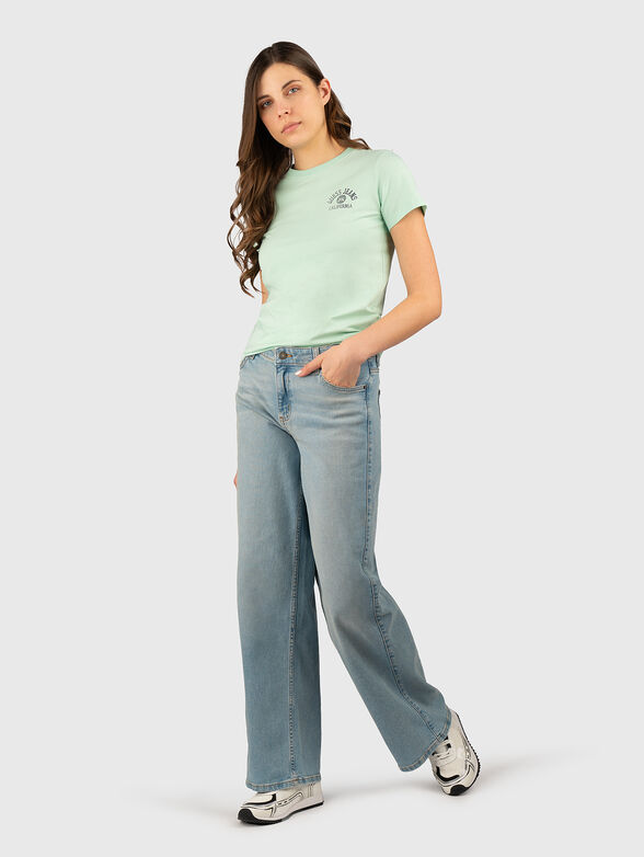 T-shirt with oval neckline and logo print - 2