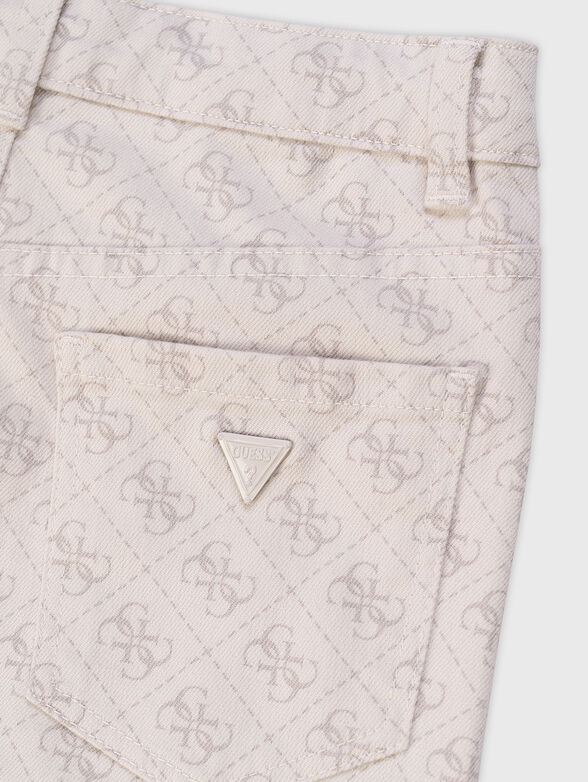 Denim skirt with 4G monogram logo print - 3
