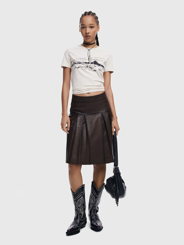 Cotton T-shirt with print - 1
