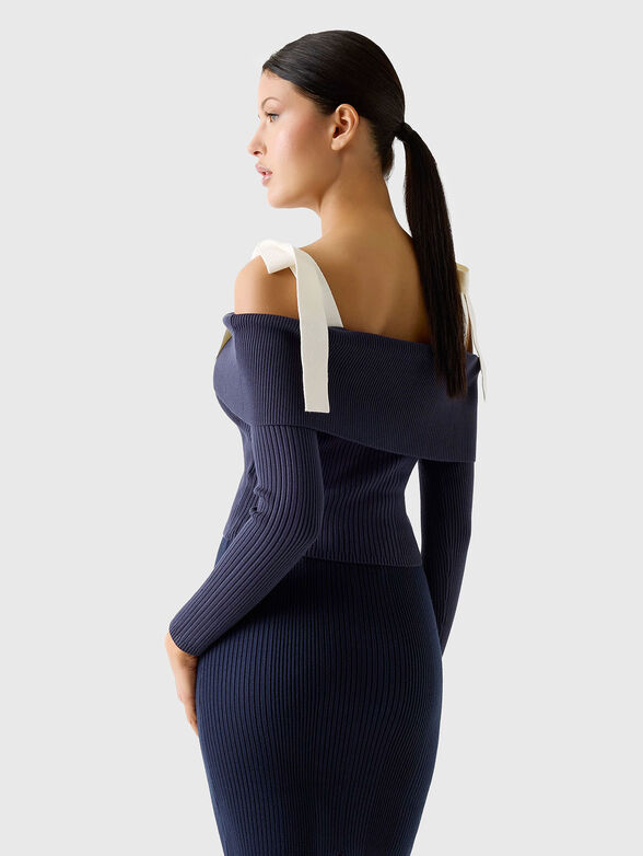 Ribbed blouse with bare shoulders  - 3