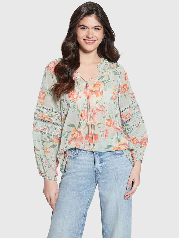 GILDA blouse with sheer effect - 1