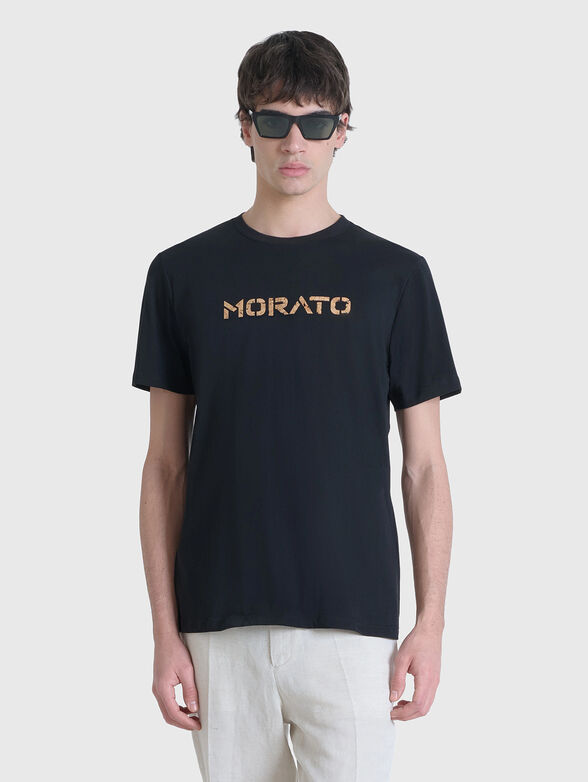 Cotton T-shirt with logo print - 1