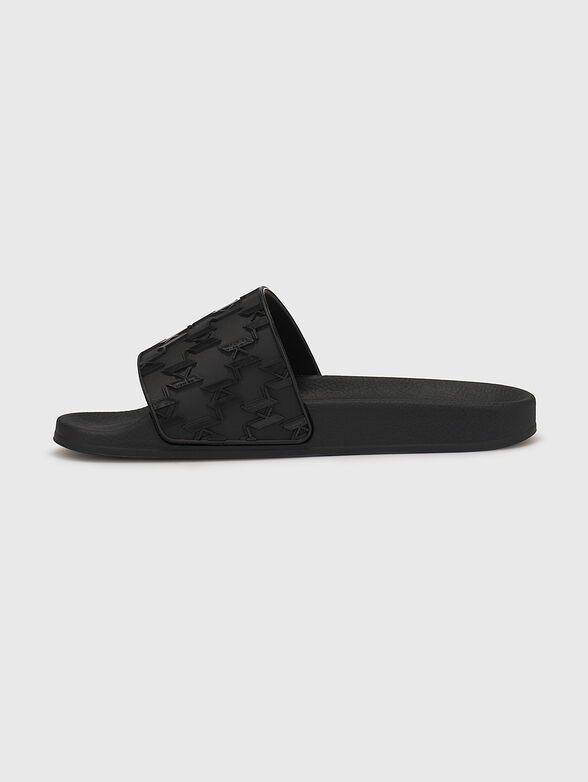KONDO black beach slides with monogram embossed - 4