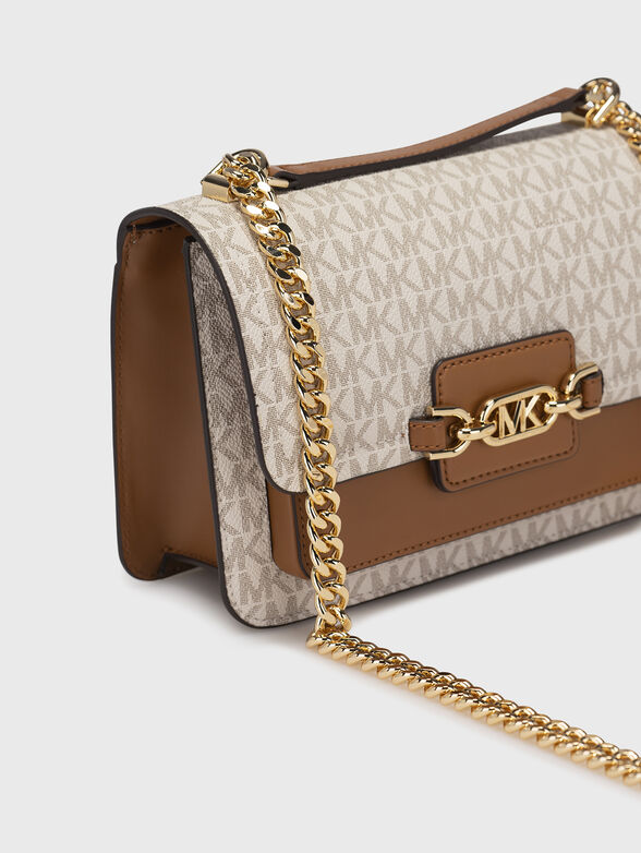 Bag with monogram logo print and golden handle - 4