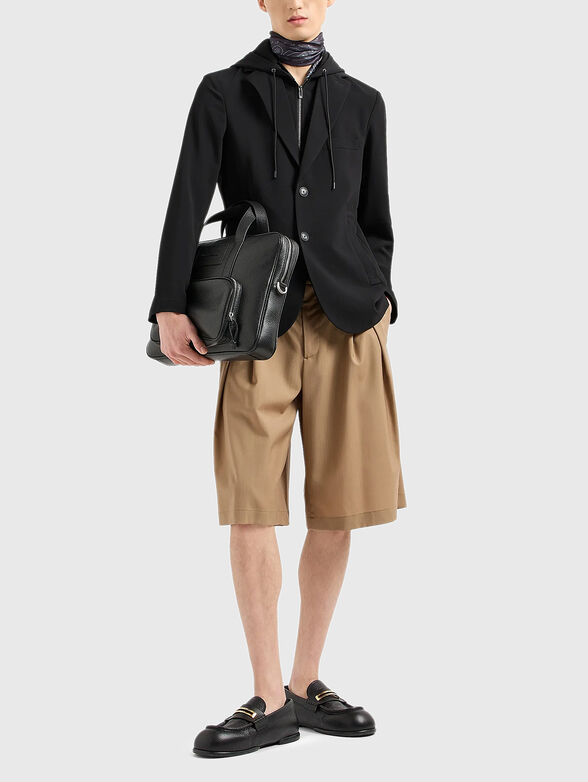 Hooded single-breasted blazer - 2