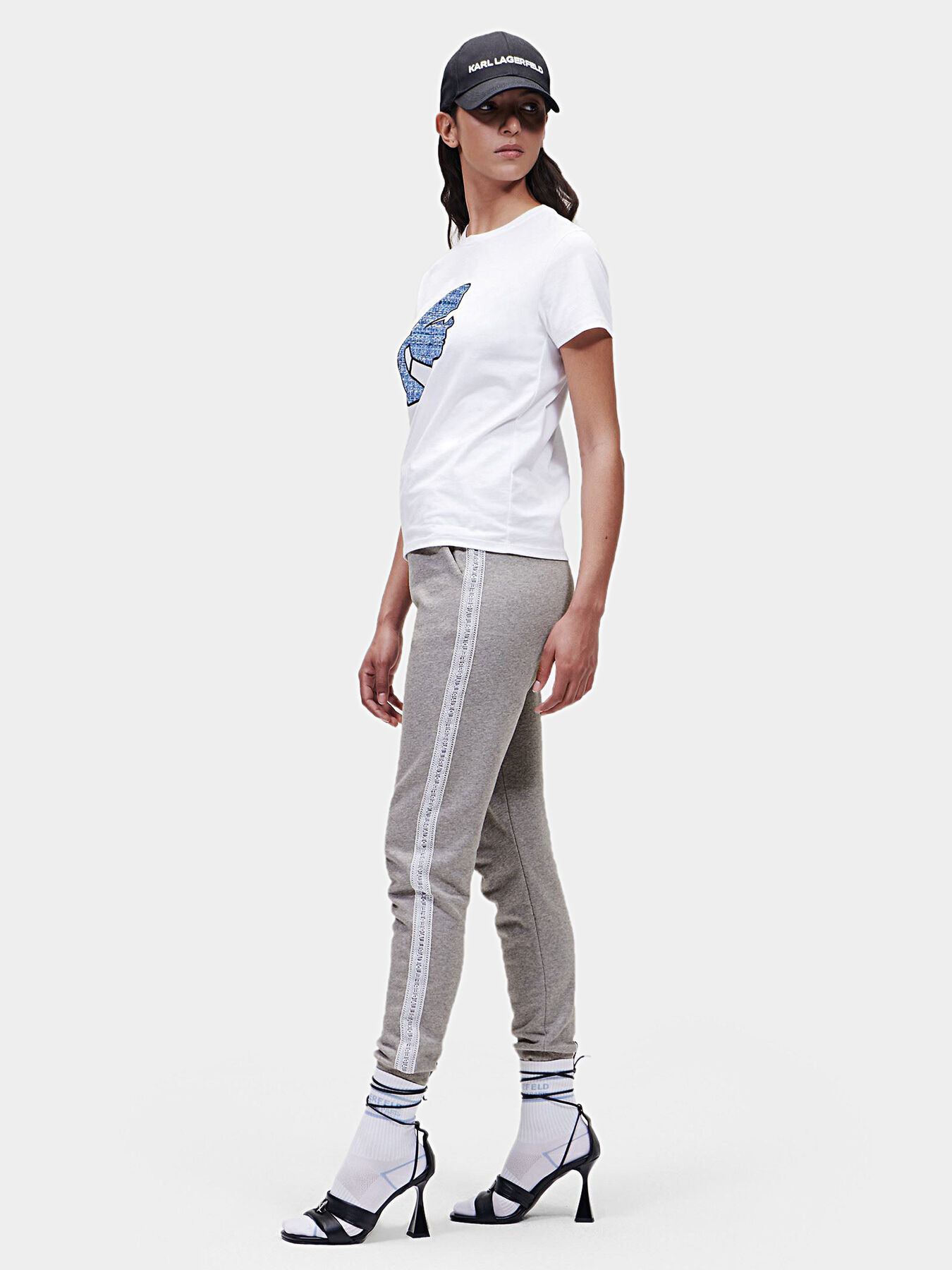 KARL LAGERFELD ロコテフハンツ 220W1002 652DEEPTEAL KOCKTAIL KARL AND CHOUPETTE T SHIRT | Parallel