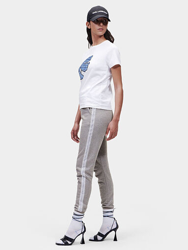 T-shirt with boucle logo detail - 5