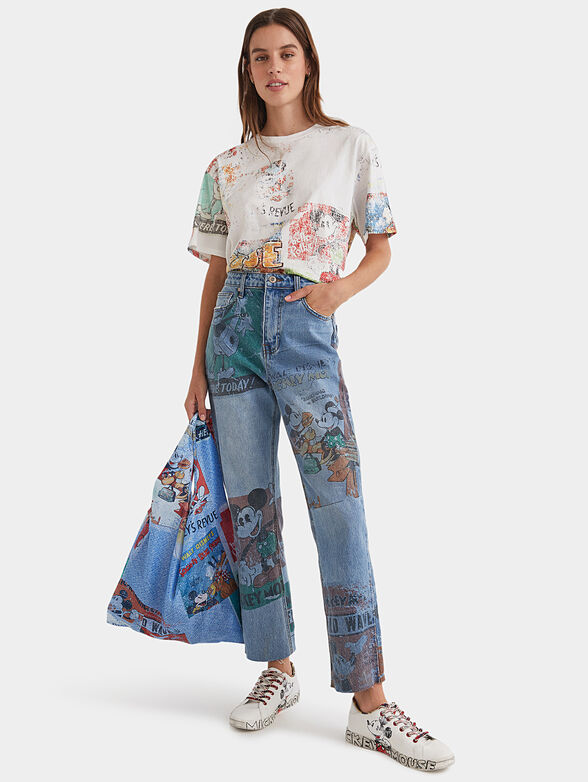 Jeans with Mickey Mouse print - 5