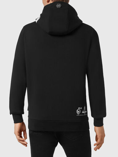 Black hooded sweatshirt with rhinestones - 3