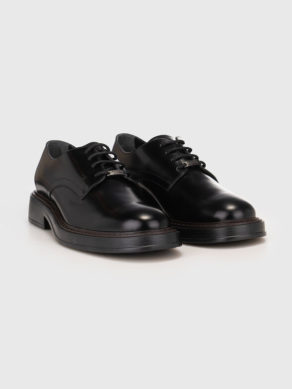 Lace-up leather Derby shoes - 2