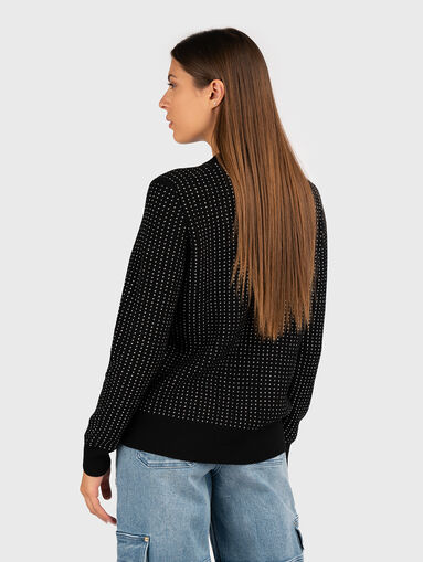 Sweater with appliqué rhinestones - 3