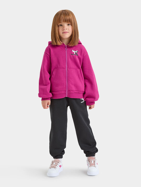 Sports set with fuxia sweatshirt - 1