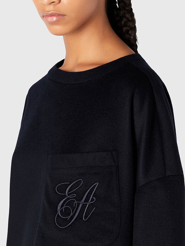 Blouse with pocket and logo embroidery - 4