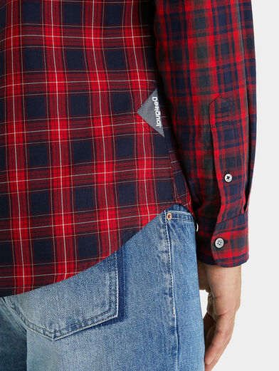 Checked shirt with patchwork effect - 6