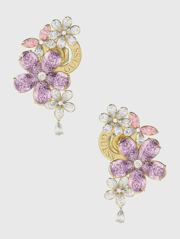 Earrings with rhinestones - 1