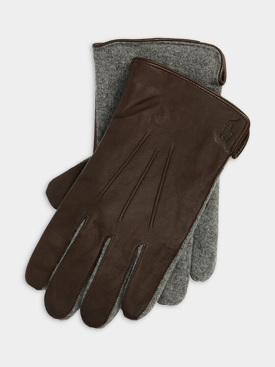 Кафяви ръкавици с лого - 1
