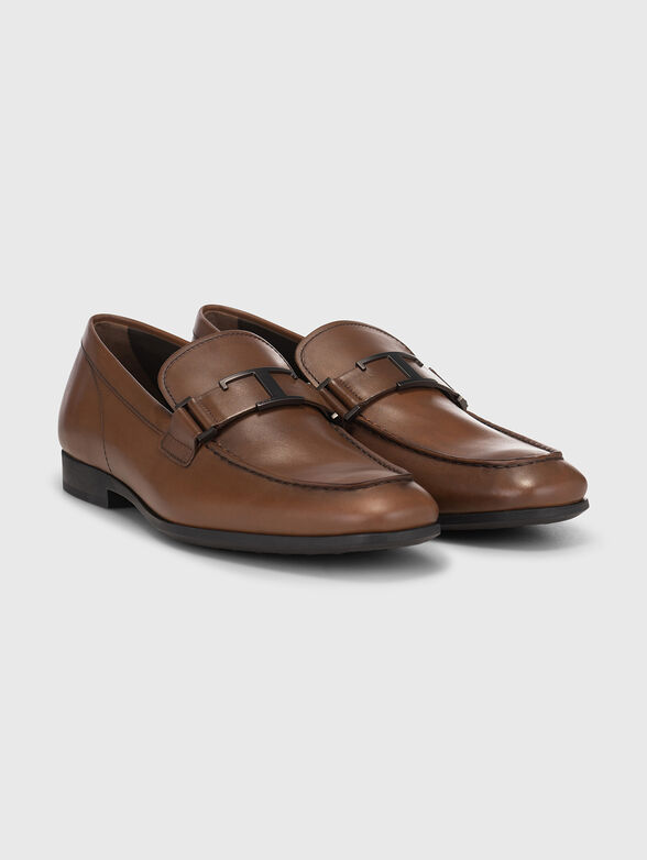 Brown leather loafers  - 1