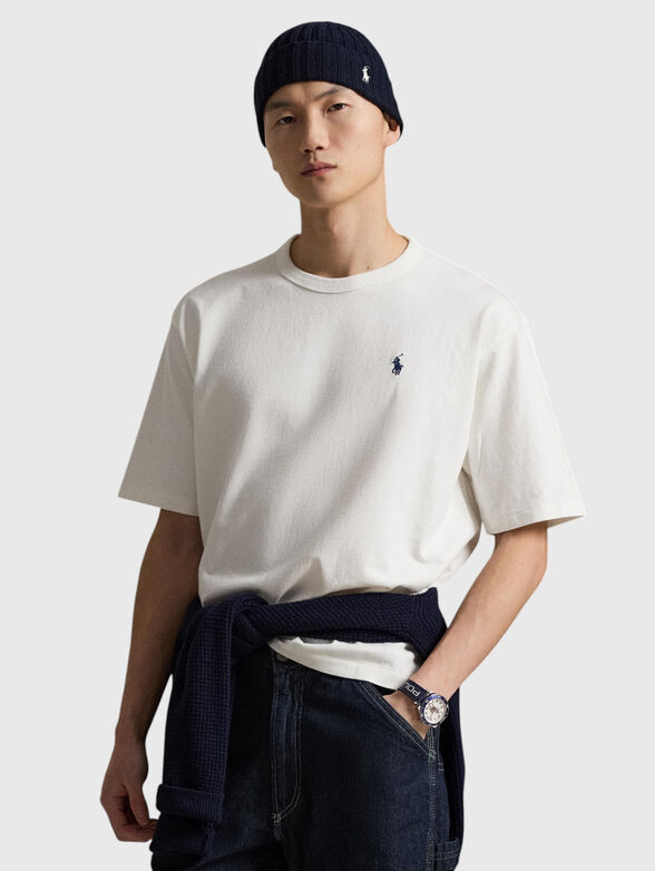 Cotton T-shirt with embroidered logo - 1