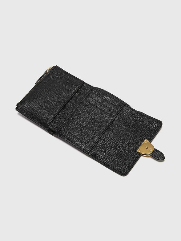 Leather wallet with gold-coloured detail - 4