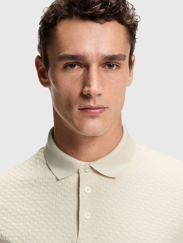 Polo shirt with a jacquard pattern - 4